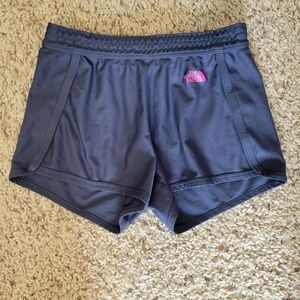 The North Face dark gey and pink athletic shorts S
